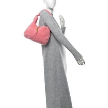 GUCCI Shearling Small Jackie 1961 Shoulder Bag Lotus Pink