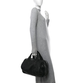 ALEXANDER WANG Pebbled Lambskin Rockie Black Matte Black Hardware