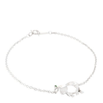 TIFFANY Sterling Silver Tsavorite Save the Wild Elephant Bracelet