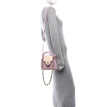 LOUIS VUITTON Taurillon Flower Chain Capucines Mini Marshmallow