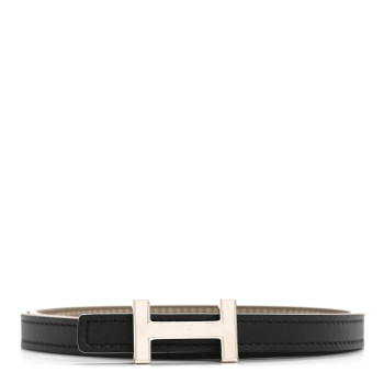 HERMES Swift Epsom 13mm Focus Belt 70 28 Black Etoupe