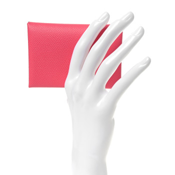 HERMES Epsom Calvi Duo Card Case Rose Azalee