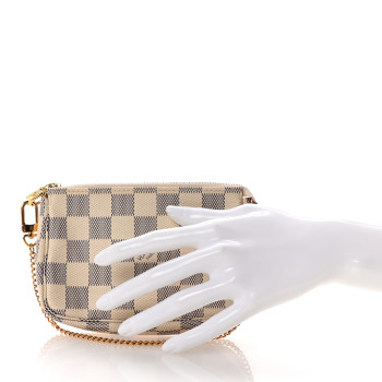 LOUIS VUITTON Damier Azur Mini Pochette Accessories
