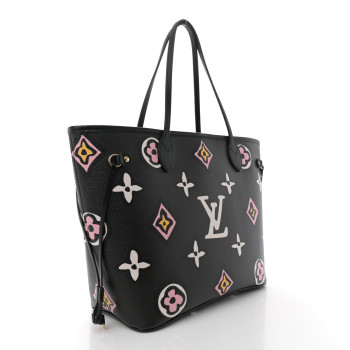 LOUIS VUITTON Monogram Giant Wild at Heart Neverfull MM Black
