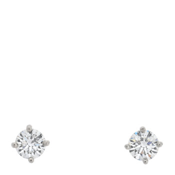 TIFFANY Platinum Diamond 1.00ctw Round Solitaire Earrings