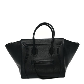 CELINE Grained Calfskin Medium Phantom Luggage Black