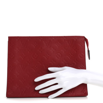 LOUIS VUITTON Empreinte Monogram Toiletry Pouch 26 Scarlet