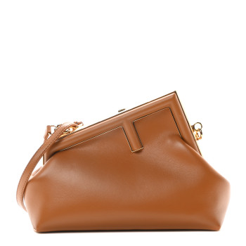 FENDI Shiny Nappa Small Fendi First Caramello