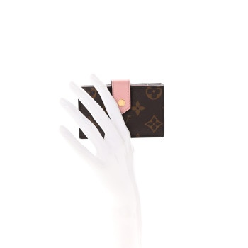 LOUIS VUITTON Monogram Gusset Card Holder Rose Ballerine
