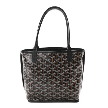 GOYARD Goyardine Reversible Mini Anjou Black
