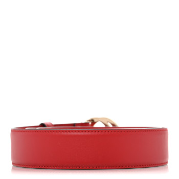 GUCCI Moon Calfskin Interlocking G 37mm Belt 90 36 Vibrant Red