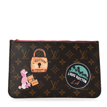 LOUIS VUITTON Monogram World Tour Neverfull MM GM Pochette