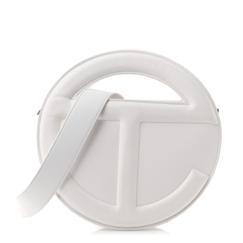 TELFAR Vegan Leather Major Circle Bag White