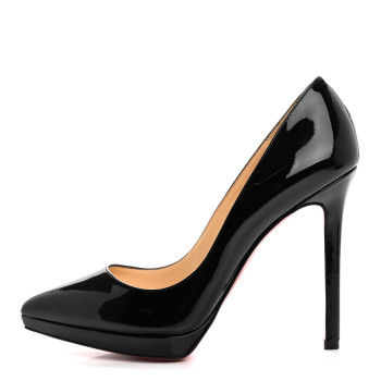 CHRISTIAN LOUBOUTIN Patent Pigalle Plato 100 Pumps 36.5 Black