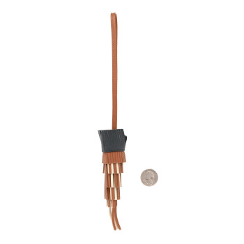 HERMES Milo Lambskin Epsom Chouette Bag Charm Gold Craie Misty White