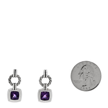 DAVID YURMAN Sterling Silver Amethyst 7mm Renaissance Drop Earrings