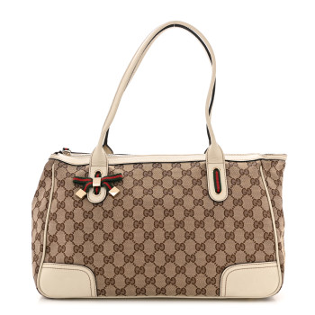 GUCCI Monogram Medium Princy Tote Off White