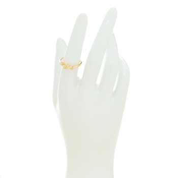 TIFFANY 18K Yellow Gold Diamond Small Knot Ring 53 6.25