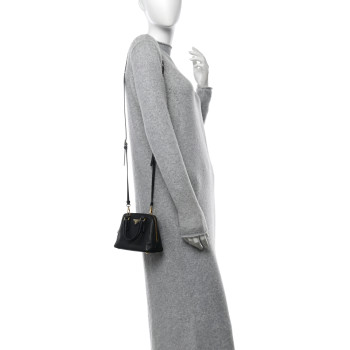 PRADA Saffiano Lux Mini Promenade Tote Black