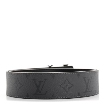 LOUIS VUITTON Reverse Monogram Eclipse 40mm LV Initiales Reversible Belt  90 36