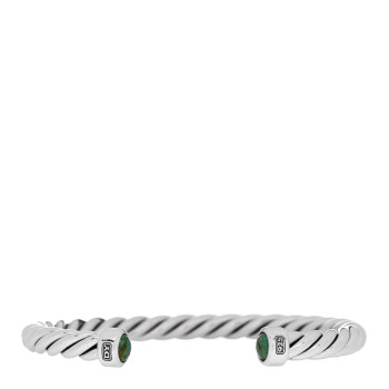 DAVID YURMAN Sterling Silver Turquoise 6mm Cable Classic Cuff Bracelet