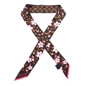 LOUIS VUITTON LV X TM Silk Monogram Cherry Blossom BB Bandeau Tan