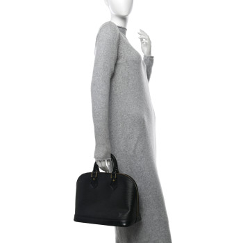 LOUIS VUITTON Epi Alma PM  Black