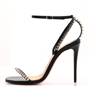 CHRISTIAN LOUBOUTIN Kid Spiked So Me 100 Sandals 36 Black