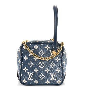 LOUIS VUITTON Monogram Jacquard Denim Square Bag Bleu