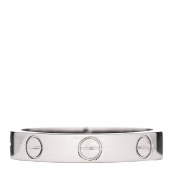 CARTIER 18K White Gold 3.5mm LOVE Wedding Band Ring 52 6