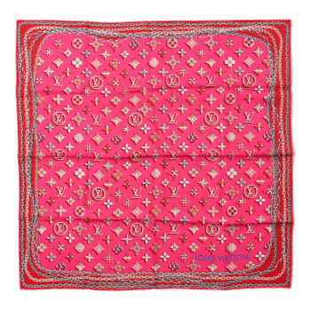 Louis Vuitton シルクハンカチ ピンク レッド Louis Vuitton シルクハンカチ ピンク レッド - メルカリ