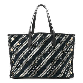 GIVENCHY Canvas Jacquard Medium Bond Tote Oil Blue 1439694