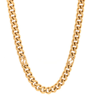 GUCCI Metal Interlocking G Curb Chain Necklace Gold