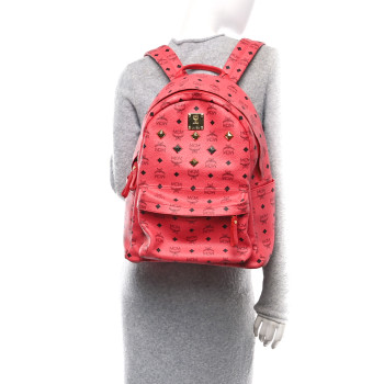 MCM Visetos Medium Sprinkle Stud Stark Backpack Corail