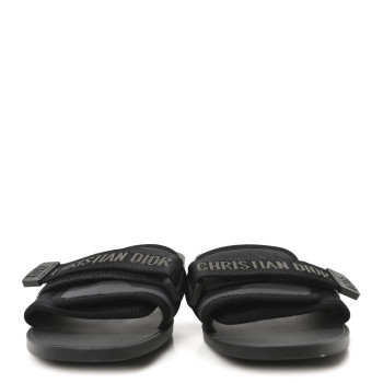 CHRISTIAN DIOR Technical Stretch Fabric Camouflage Dio(r)evolution Slide Sandals 39 Black Military