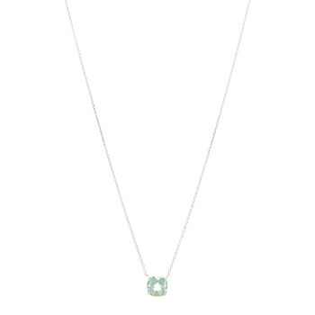 TIFFANY Sterling Silver Prasiolite Sparklers Pendant Necklace
