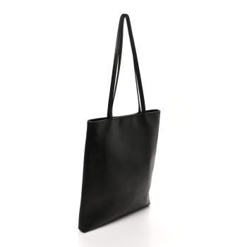 THE ROW Lambskin Flat Tote Black