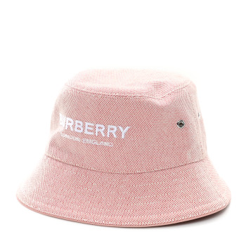 BURBERRY Cotton Canvas Bucket Hat M Red