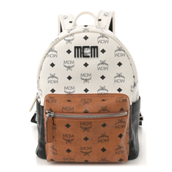 MCM Visetos Mix Mens Medium Stark Backpack Cognac