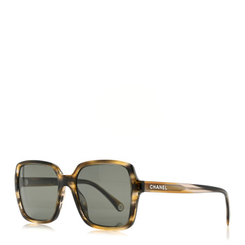 CHANEL Acetate Square Sunglasses 5505 Brown