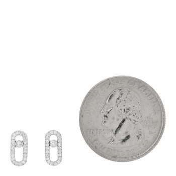 MESSIKA 18K White Gold Diamond Move Uno Earrings