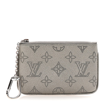 LOUIS VUITTON Mahina Zipped Card Holder Metallic Grey