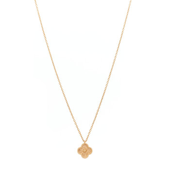 VAN CLEEF & ARPELS 18K Rose Gold Sweet Alhambra Pendant Necklace