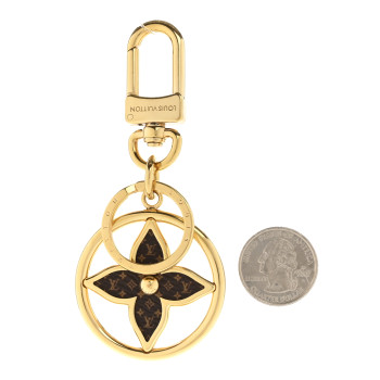 LOUIS VUITTON Monogram Puzzle Flower Bag Charm Key Holder