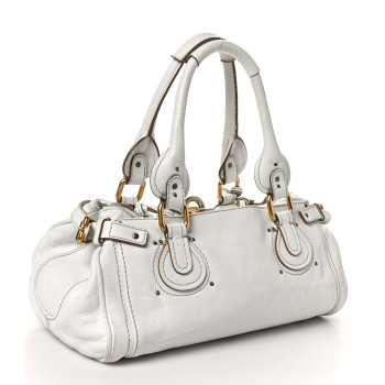 CHLOE Calfskin Medium Paddington Satchel Ivory