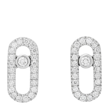 MESSIKA 18K White Gold Diamond Move Uno Earrings