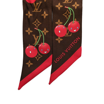 LOUIS VUITTON LV X TM Silk Monogram Cerises Bandeau Brown