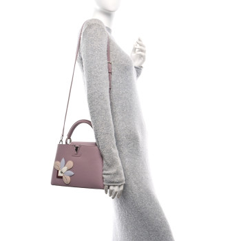 LOUIS VUITTON Taurillon Iris Blossom Capucines BB Light Purple