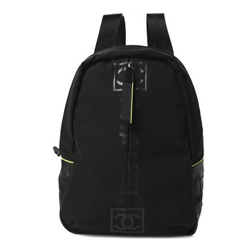 CHANEL Nylon Sports Backpack Black