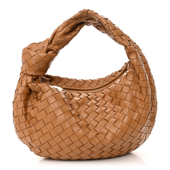 BOTTEGA VENETA Nappa Intrecciato Teen Jodie Hobo Caramel